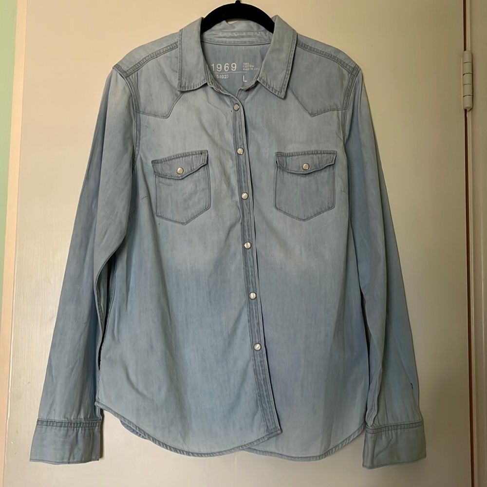 Gap Light Denim Button Down